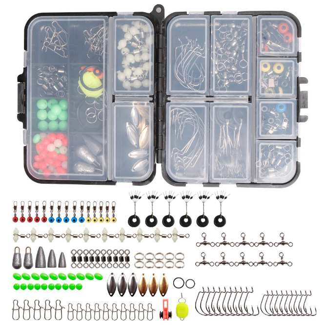 167Pcs Carp Fishing Accessories with Storage Box (Set)
